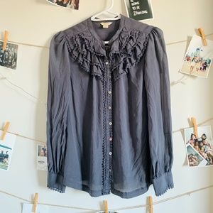 Monsoon Grey Breezy Blouse